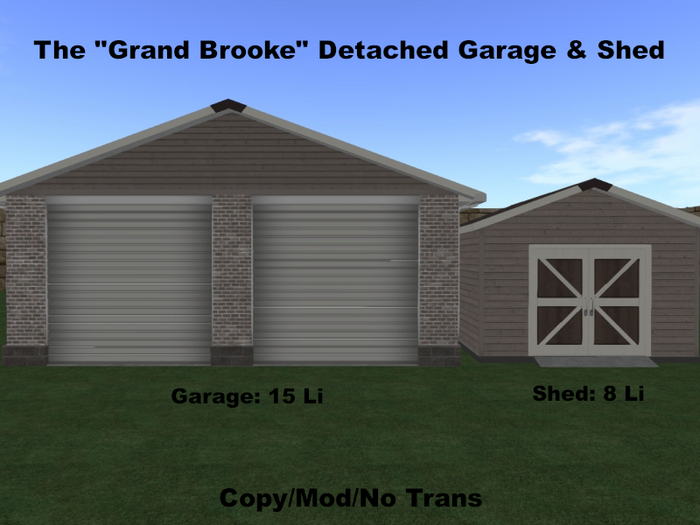 Second Life Marketplace {P.S.} The "Grand Brook" Garage & Shed